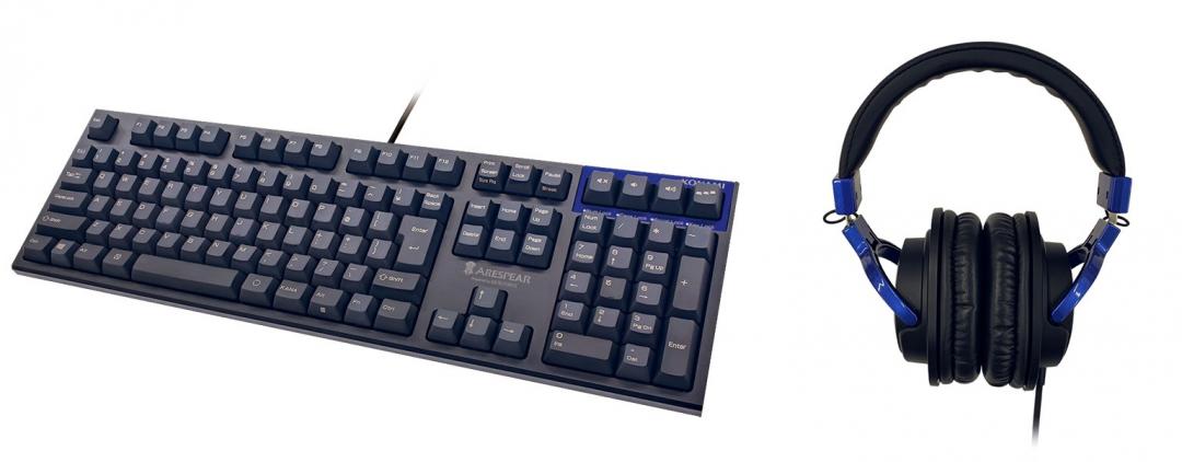周邊配件還包括有Arespear 電競鍵盤 K100F、電競耳機 Arespear H100。（圖翻攝Konami官網）