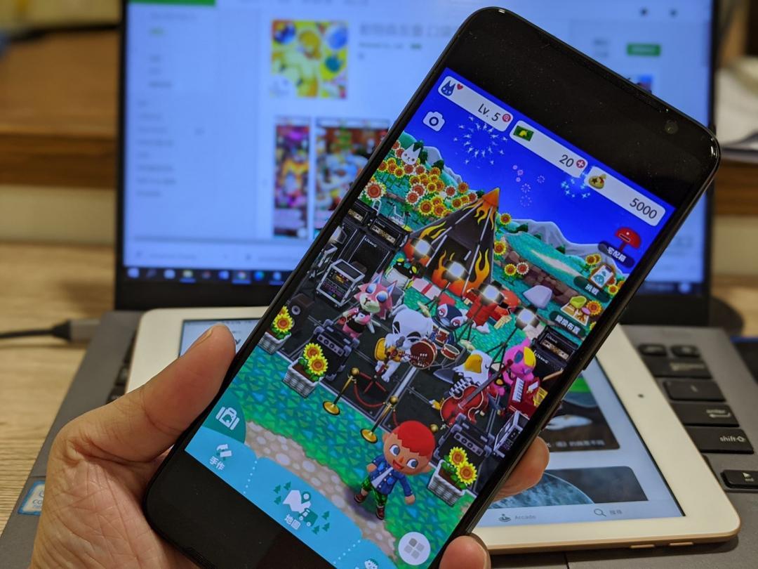 中文版《動物森友會口袋露營廣場》手遊App,Androis版與iOS版將於7/29晚上六點後正式上架,讓台灣玩家下載。(圖/記者劉惠琴攝)