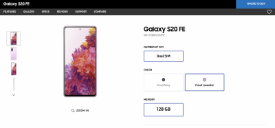 三星官網意外上架新旗艦!Galaxy S20 平價版即將開賣? 三星官網意外上架新旗艦!Galaxy S20 平價版即將開賣?