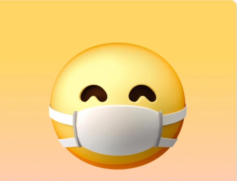 口罩表情符號的搜尋次數超越擁抱表情符號。(圖翻攝Google官網)