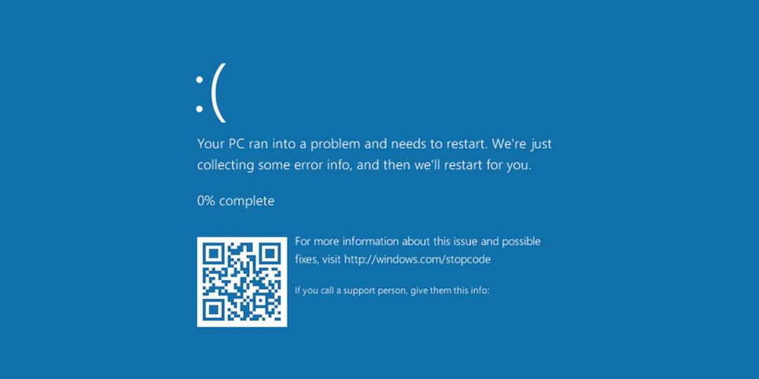 Windows 10 系統曝存有安全漏洞,使用Chrome瀏覽器連至特定字串網址後,螢幕會出現經典的藍畫面當機。(圖翻攝自Bleeping Computer)