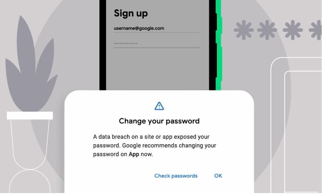 用戶需手動開啟Android手機的Google「密碼檢查」功能。(圖翻攝Google官方部落格)