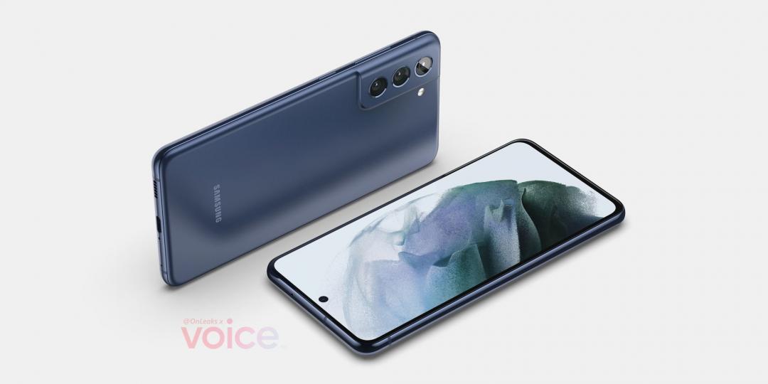 據稱為今年新一代「輕旗艦」的 Galaxy S21 FE 設計渲染圖,於網路流出。(圖翻攝@OnLeaks 推特)