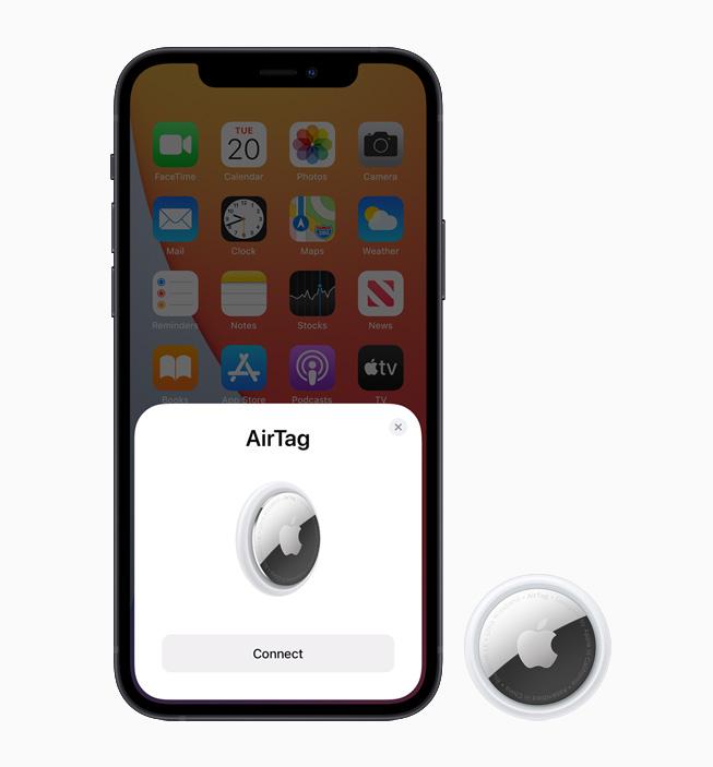 AirTag藍牙防丟器可與iPhone快速配對,系統需為iOS 14.5版或以上。(圖翻攝蘋果官網)