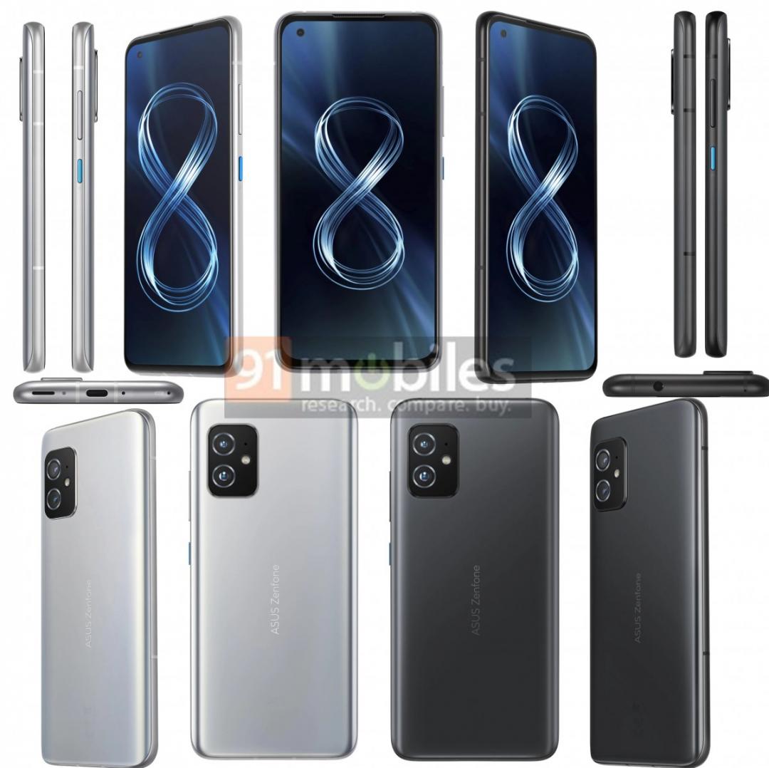 ZenFone 8 的傳聞外觀 (圖/翻攝自 91Mobiles)