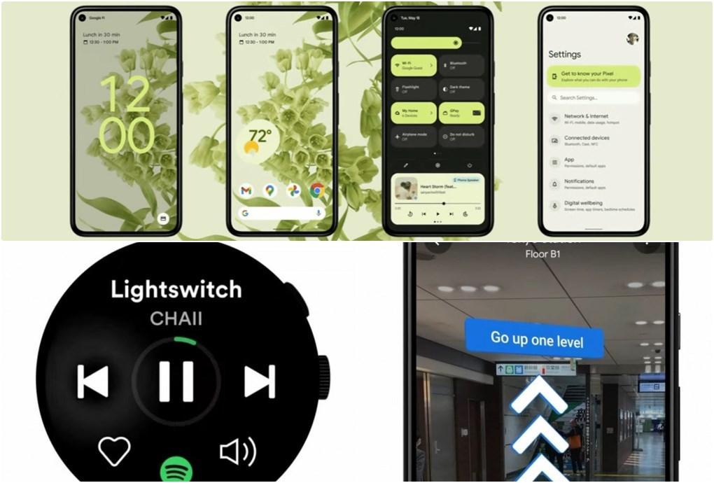 Google 正式亮相了全新一代的「Android 12」作業系統，以及首度攜手三星並整合Tizen 系統所共同打造的全新智慧穿戴裝置系統「Wear OS」平台。（圖翻攝Google 開發者大會直播影片）