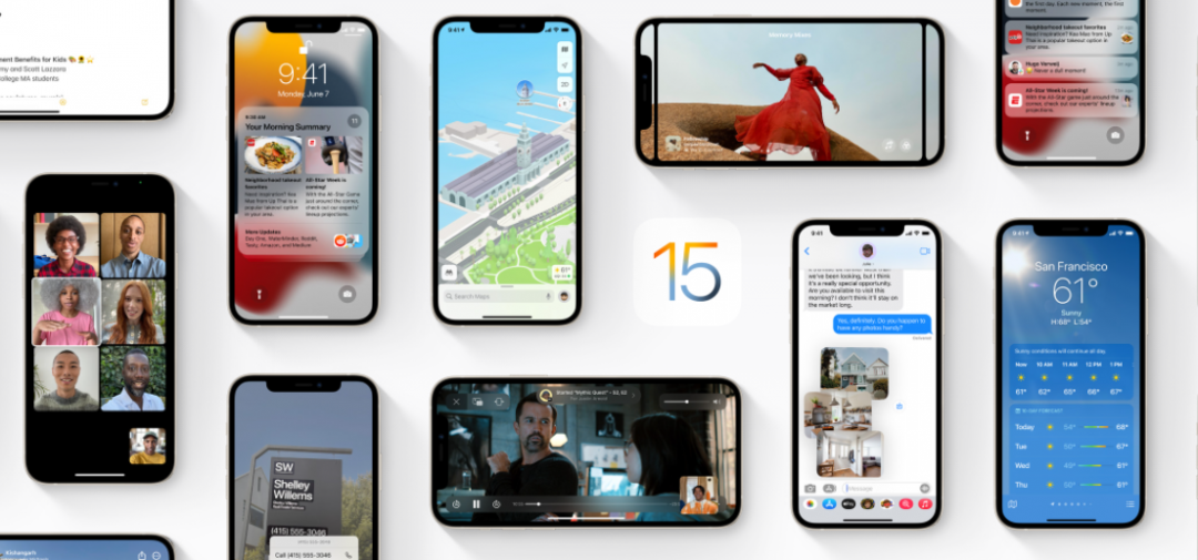 蘋果發表全新一代 iOS 15系統。（翻攝蘋果官網）
