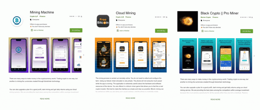 一些成功上架 Google Play 的假詐騙 App（圖／翻攝自 Lookout）