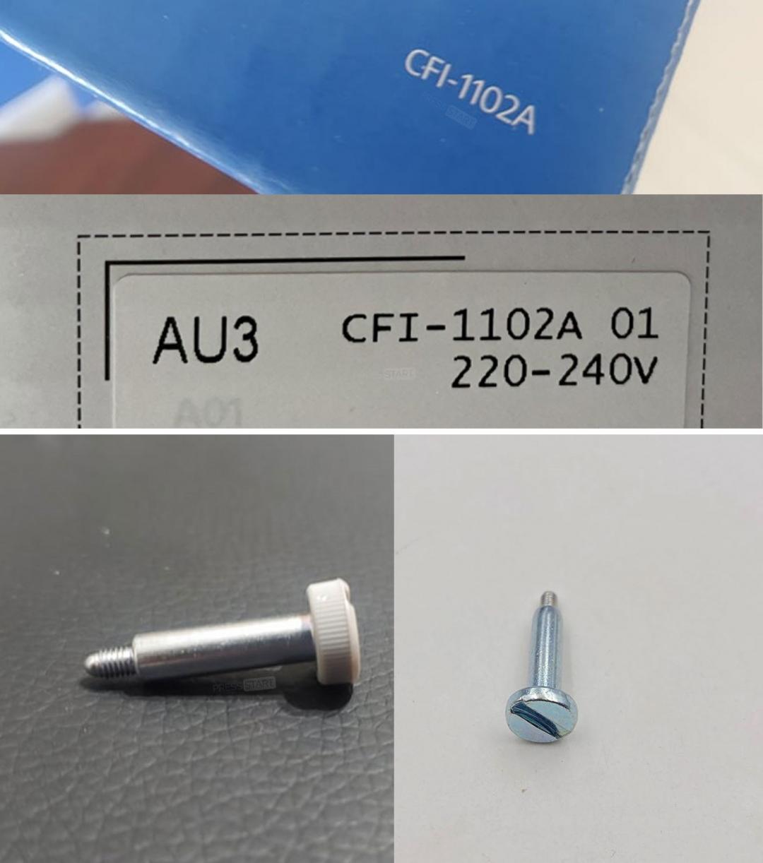 型號為「CFI-1102A」的PS5主機,底座螺絲零件改為讓用戶可手動旋轉拴緊(如下方圖左所示)。先前上市PS5 主機,底座螺絲則需使用螺絲起子才能拴緊(如下方圖右所示)。(圖翻攝澳媒Press-Start)