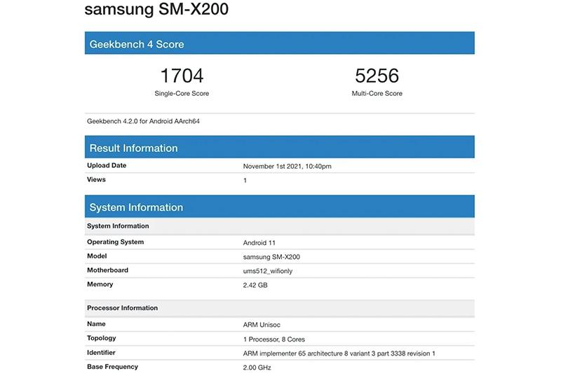 Wi-Fi 版跑分成績。(圖片來源/擷取自 Geekbench)