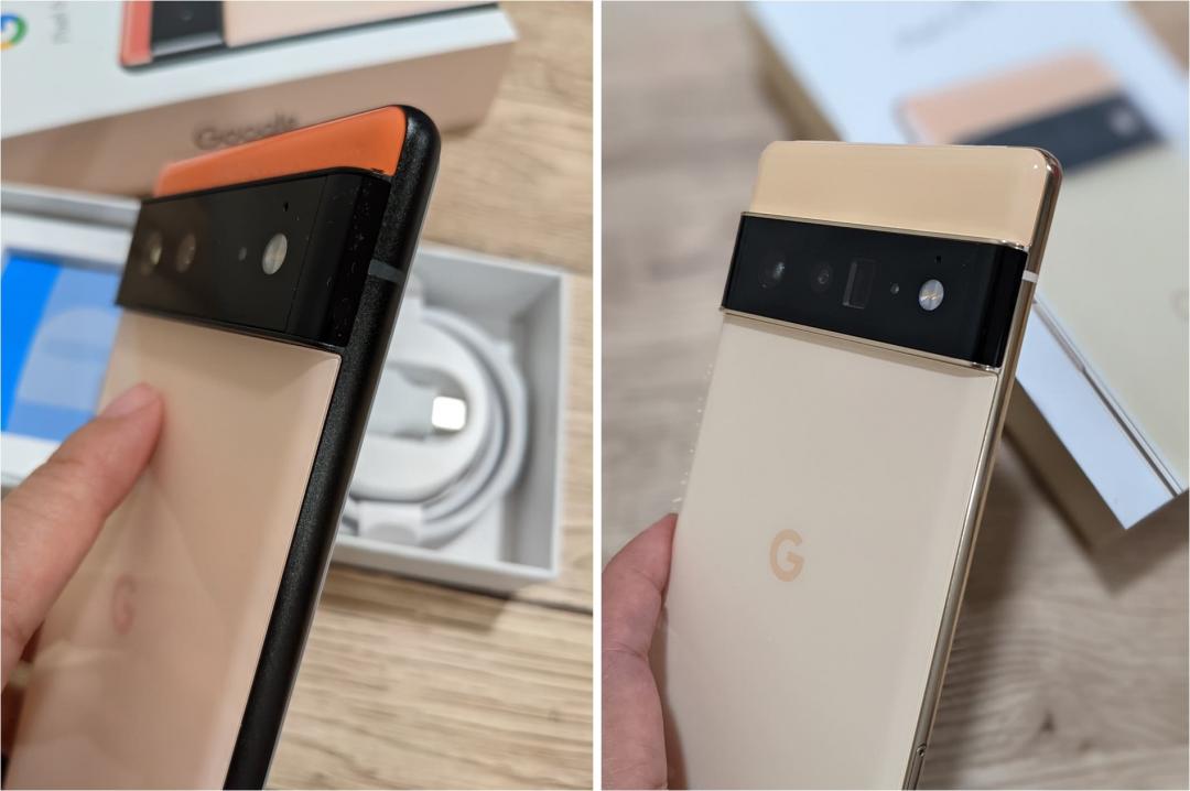 圖左為雙鏡頭6.4吋的Google Pixel 6;圖右為三鏡頭6.7吋的Google Pixel 6 Pro(圖/記者劉惠琴攝)