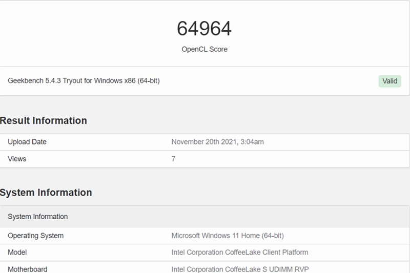 （圖片來源／擷取自 GeekBench）
