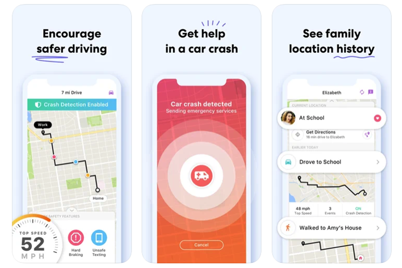 Life360 軟體介面。(圖片來源/Life360)