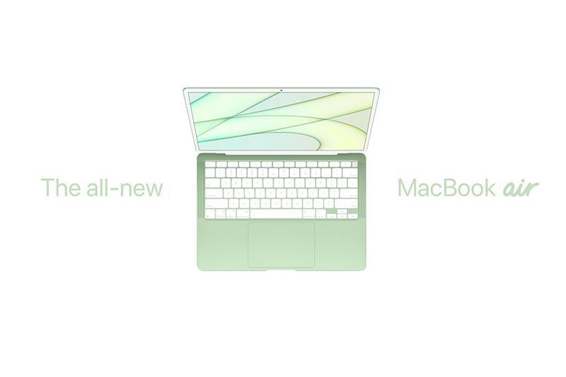 資料照，設計師想像的新款 MacBook Air。（圖片來源／擷取自 9to5Mac）