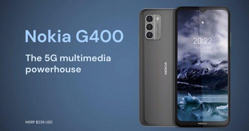 Nokia 推中低階入門5G新機Nokia G400，螢幕具備有120Hz更新率。（圖翻攝Gizmochina）