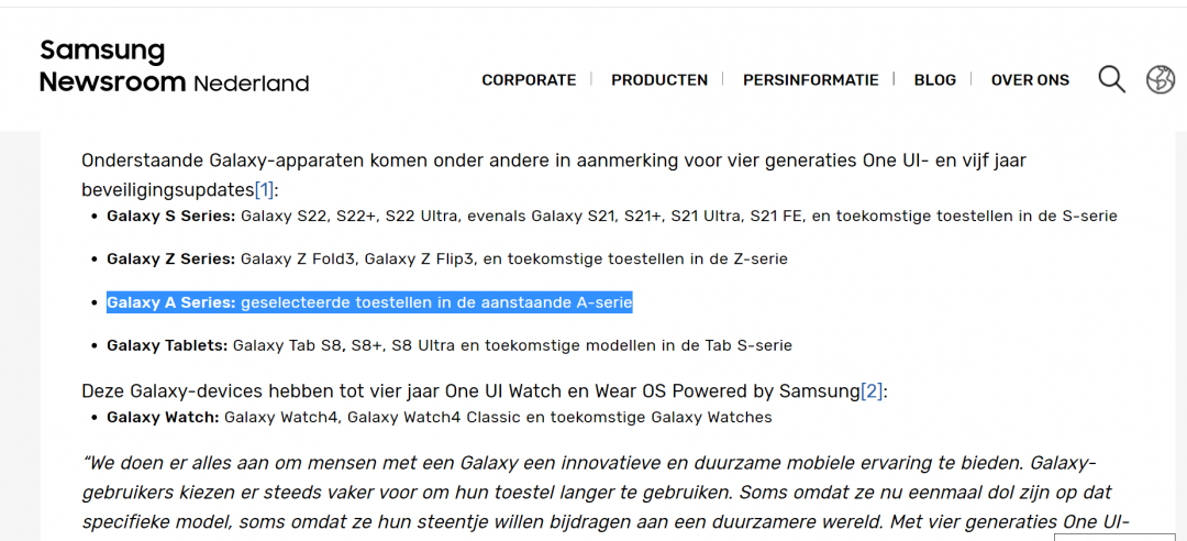 （圖翻攝三星荷蘭官網）