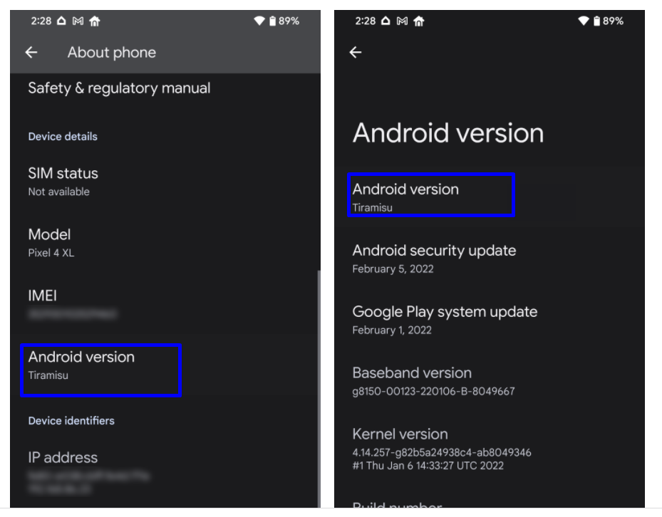 Android 13系統版本內部代號甜點名稱曝光。（圖翻攝9to5Google）