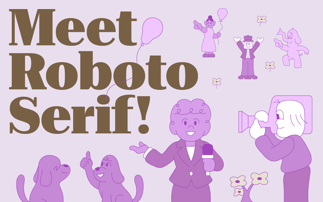 Google推出全新的「Roboto Serif」字體,訴求更易於閱讀與適用各種不同尺寸的載體。(圖/翻攝Google官網)