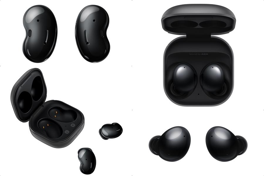 三星Galaxy Buds系列,5月上旬起於全台指定通路推出新色。圖右為Galaxy Buds2曜石黑建議售價NT$4,990元。圖左為Galaxy Buds Live星酷黑建議售價NT$5,990元。