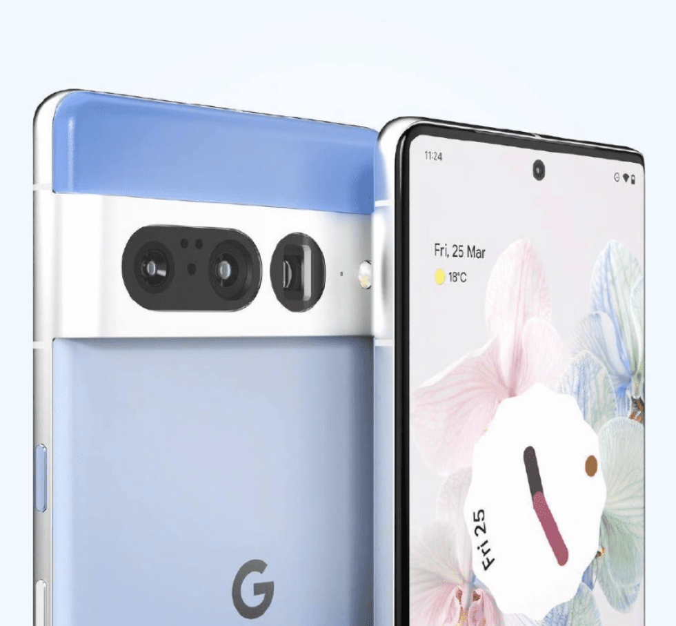 據稱為Google 預計在下半年發表的Pixel 7 Pro 渲染圖於網路流出。(圖翻攝Gizchina )