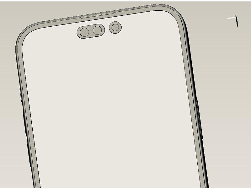 iPhone 14 Pro Max新爆料CAD圖。(圖/ShrimpApplePro)