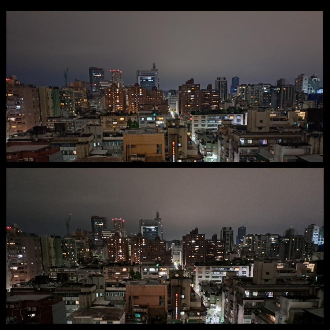 夜景實測。(記者吳佩樺攝)