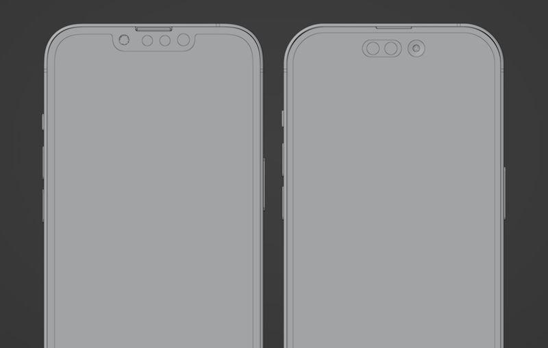 iPhone 14  Pro(右)螢幕邊框會更窄。(圖/Ian Zelbo)