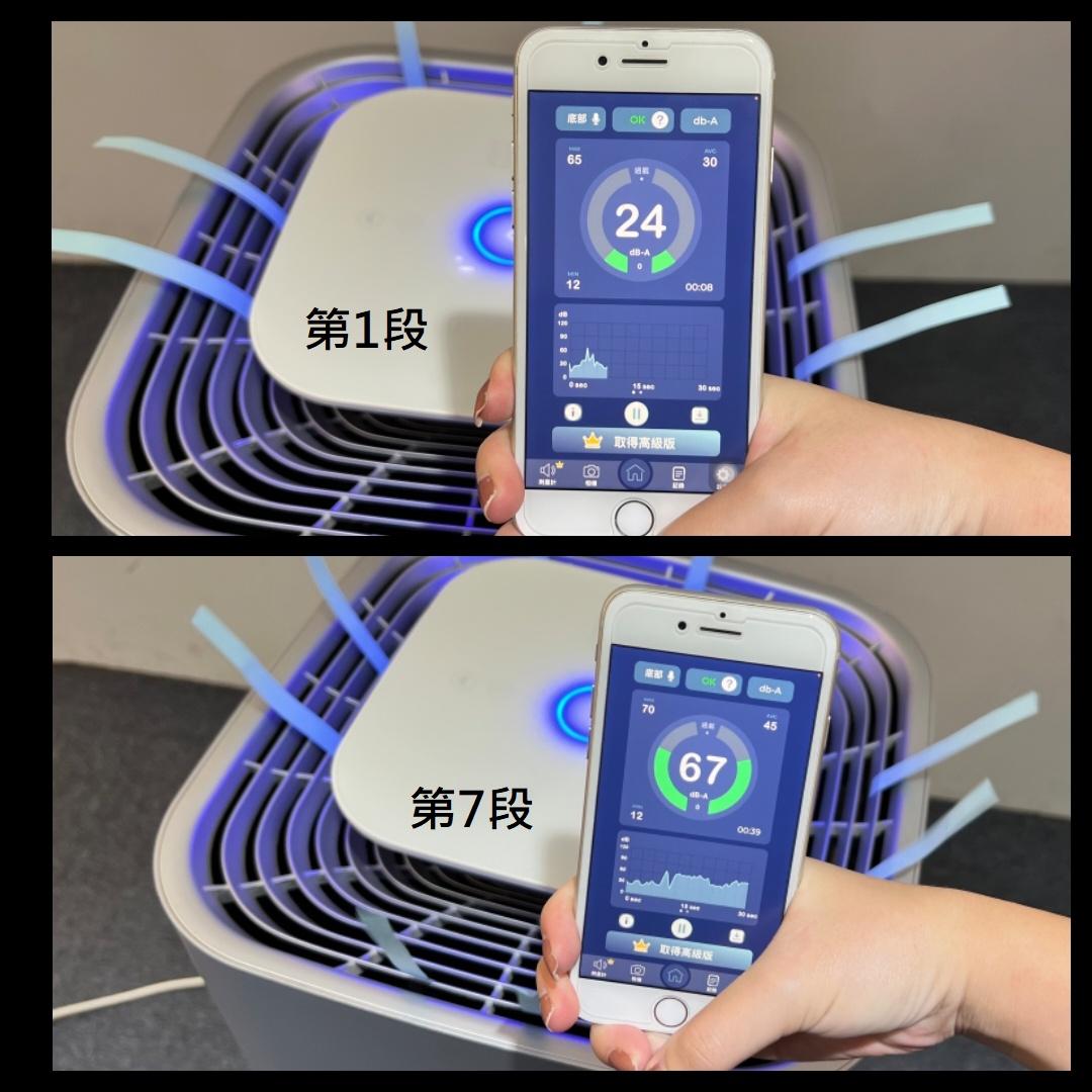 分貝實測。（記者吳佩樺攝）