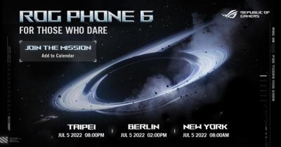華碩ROG Phone 6要來了!新一代電競手機「7月這天」發表 華碩ROG Phone 6要來了!新一代電競手機「7月這天」發表