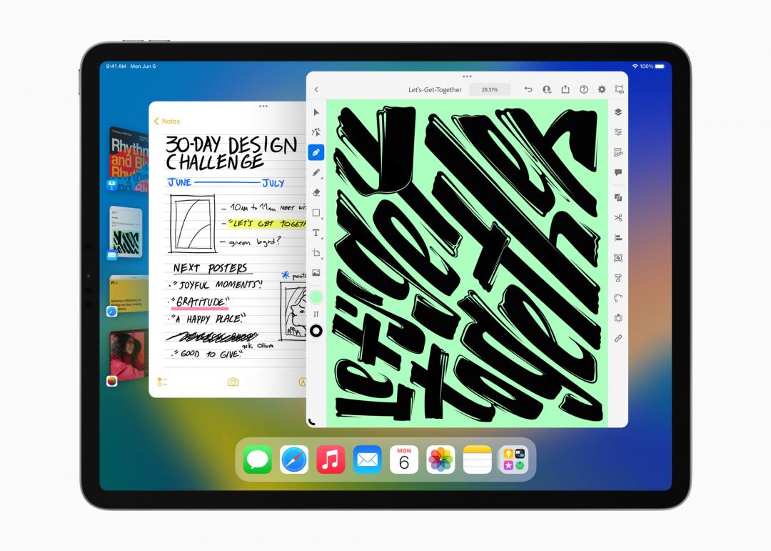 iPadOS 16主打的二大多工新功能都僅限M1晶片的iPad才能用。(圖/官網)