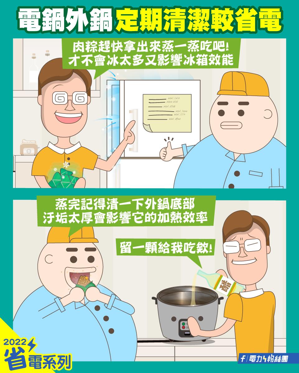 電鍋的外鍋內層底部,累積的污垢沒有清洗,其實會造成無形中的耗電。(圖/台電電力粉絲團)