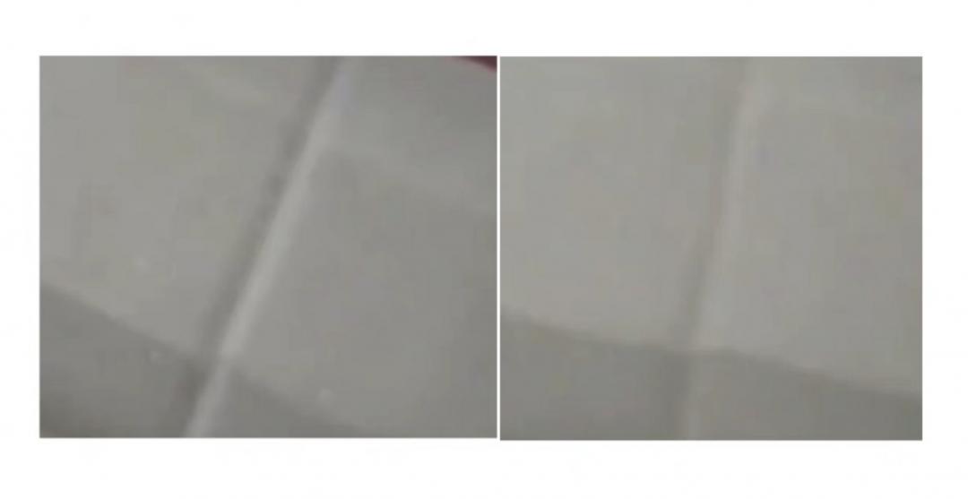 知名爆料者冰宇宙公開了一張Z Fold 4(右)、Z Fold 3(左)的摺痕對比圖。