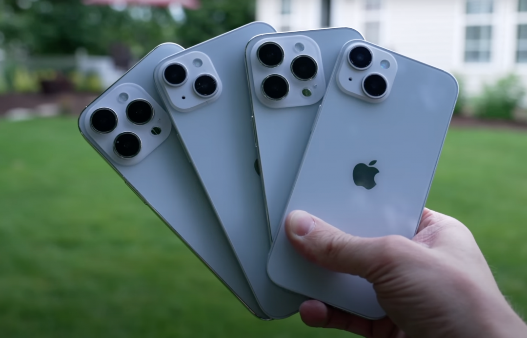 先前流出的iPhone 14系列模型機。(圖/網路)
