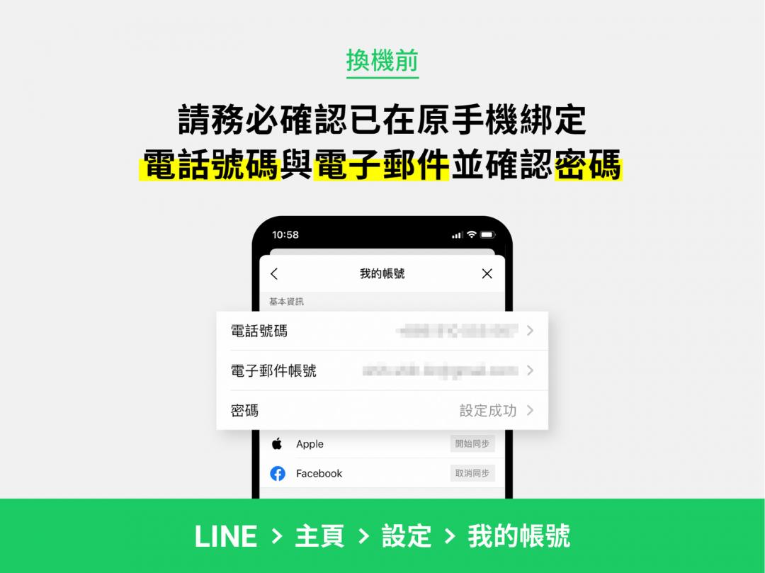 換機前,記得再次手動LINE App的訊息備份聊天記錄。並把重要的照片與影片以存放到手機內。(圖翻攝LINE官方部落格)