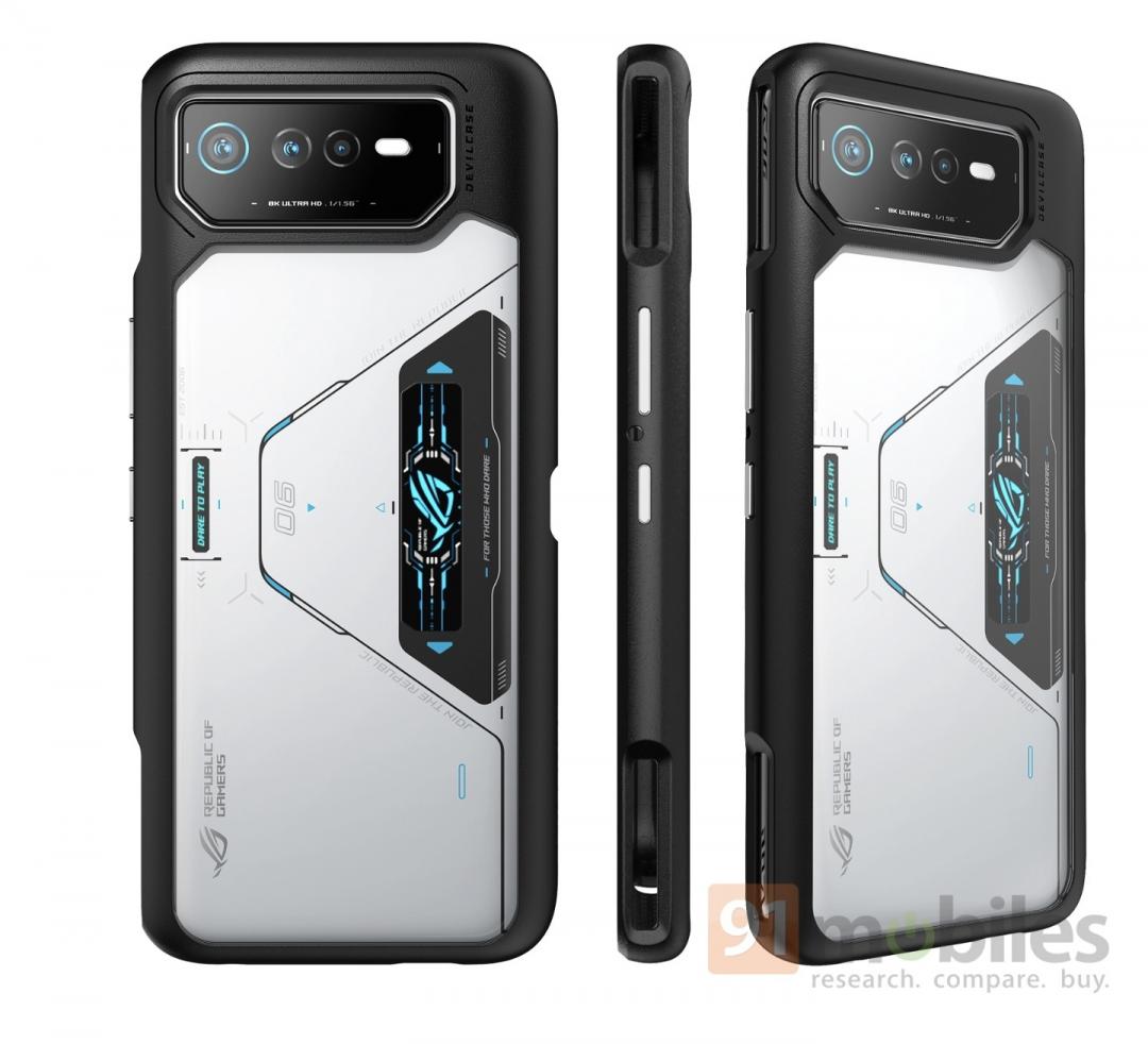華碩ROG Phone 6搭配DEVILCASE保護殼。(圖/91Mobiles)