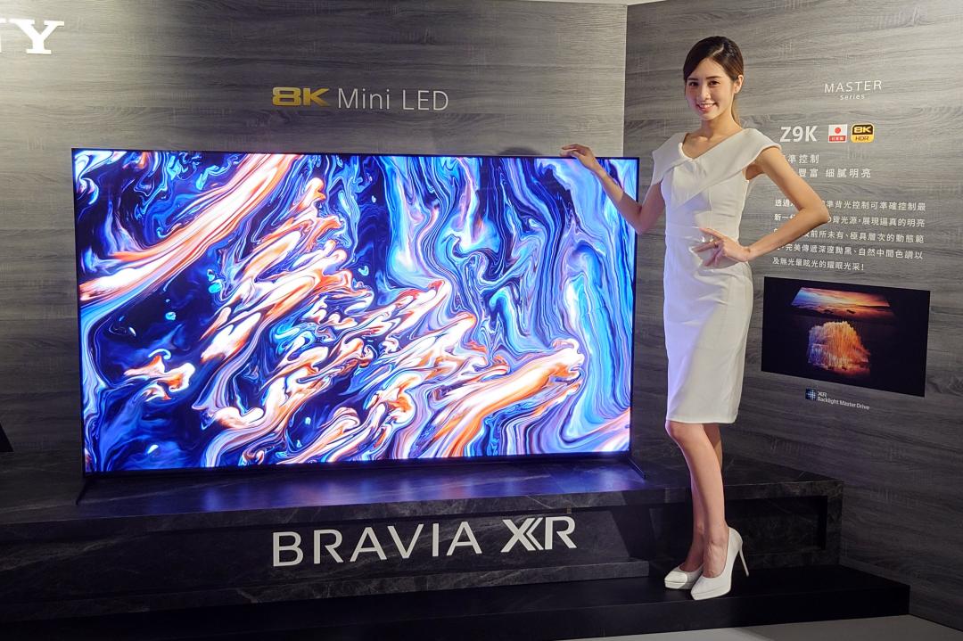 Sony本次推出的機皇Z9K，Mini LED可以讓控光更精準，具有極佳的對比與顏色，建議售價499,900元。（記者黃肇祥攝）