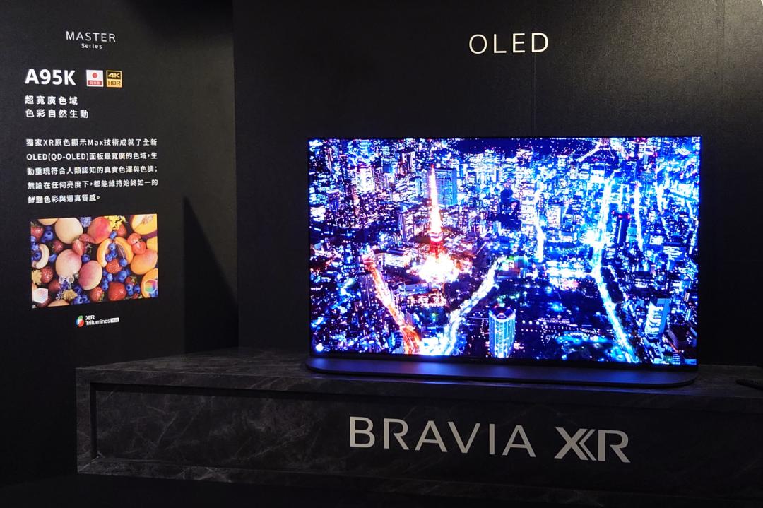 Sony OLED螢幕橫跨48～77吋，價格最低64,900元起。（記者黃肇祥攝）