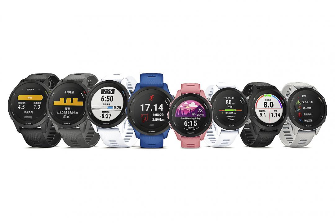 Forerunner 255設計較為多元,有46、41mm兩種尺寸以及共6種顏色。