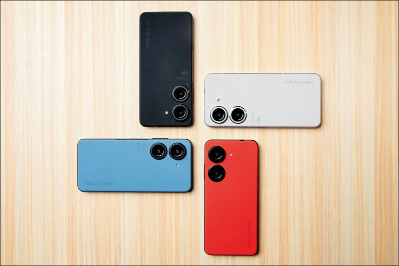 華碩年度旗艦Zenfone 9共4色，分別為午夜黑、鏡月白、隕石藍與澄日紅。