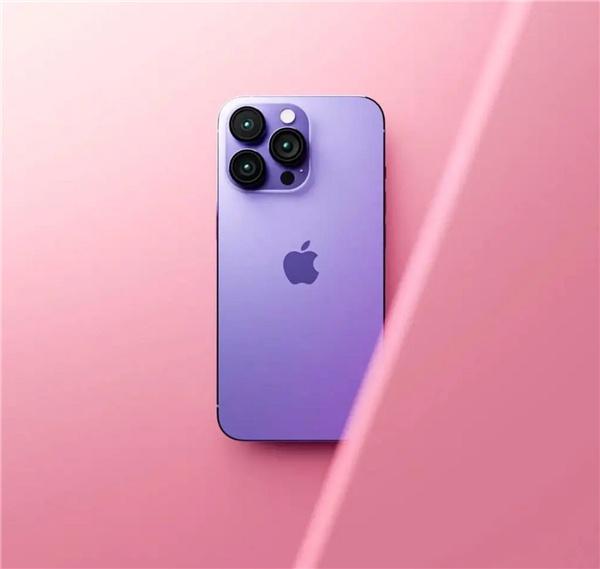 網路流傳的iPhone 14紫色渲染圖。(圖/網路)