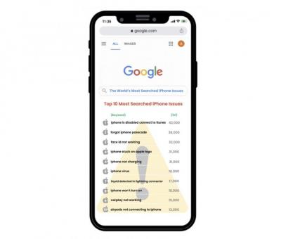 果粉最常搜尋的iPhone使用問題竟是「這個」!充電只排第四 果粉最常搜尋的iPhone使用問題竟是「這個」!充電只排第四