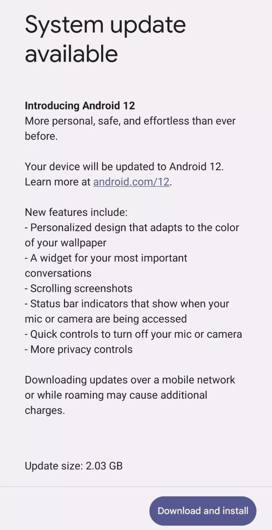 部分國外網友反應自己的Pixel手機接收到的推送更新是Android 12,而不是Android 13。(圖/androidauthority)