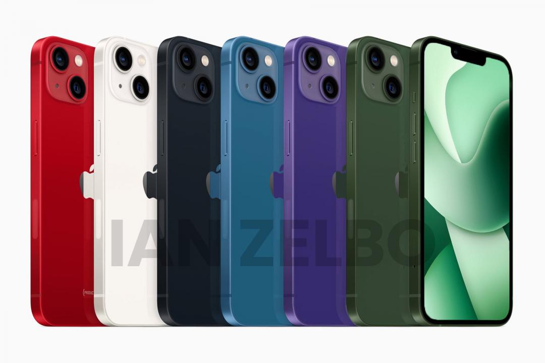 iPhone 14基本系列渲染圖。(圖/Ian Zelbo)