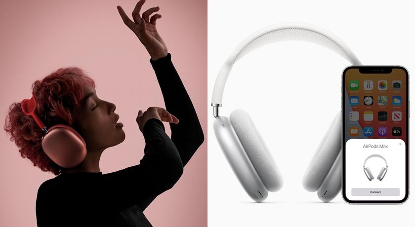 AirPods Max提供多彩配色，以及耳機業界中罕見的全鋁合金設計，在外觀質感上獨樹一幟，但官方定價偏高是主要缺點。
（翻攝蘋果官網）