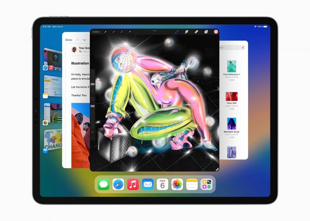 幕前調度增進iPad的多工。(圖/官網)