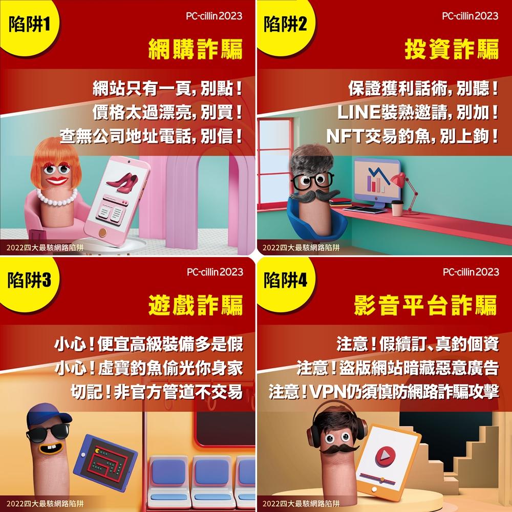 資安業者公佈2022四大最駭網路陷阱,助民眾一眼看穿時下最常發生的詐騙手法與話術。(圖趨勢科技提供)