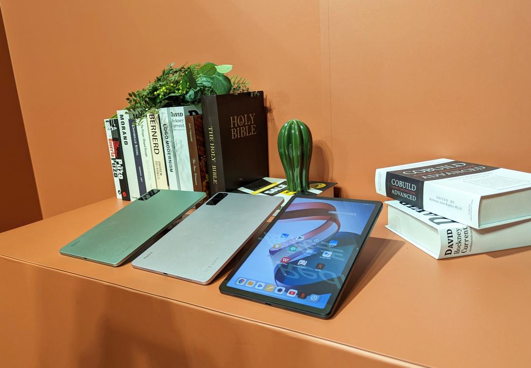 紅米首款平板Redmi Pad。（圖／記者吳佩樺攝）