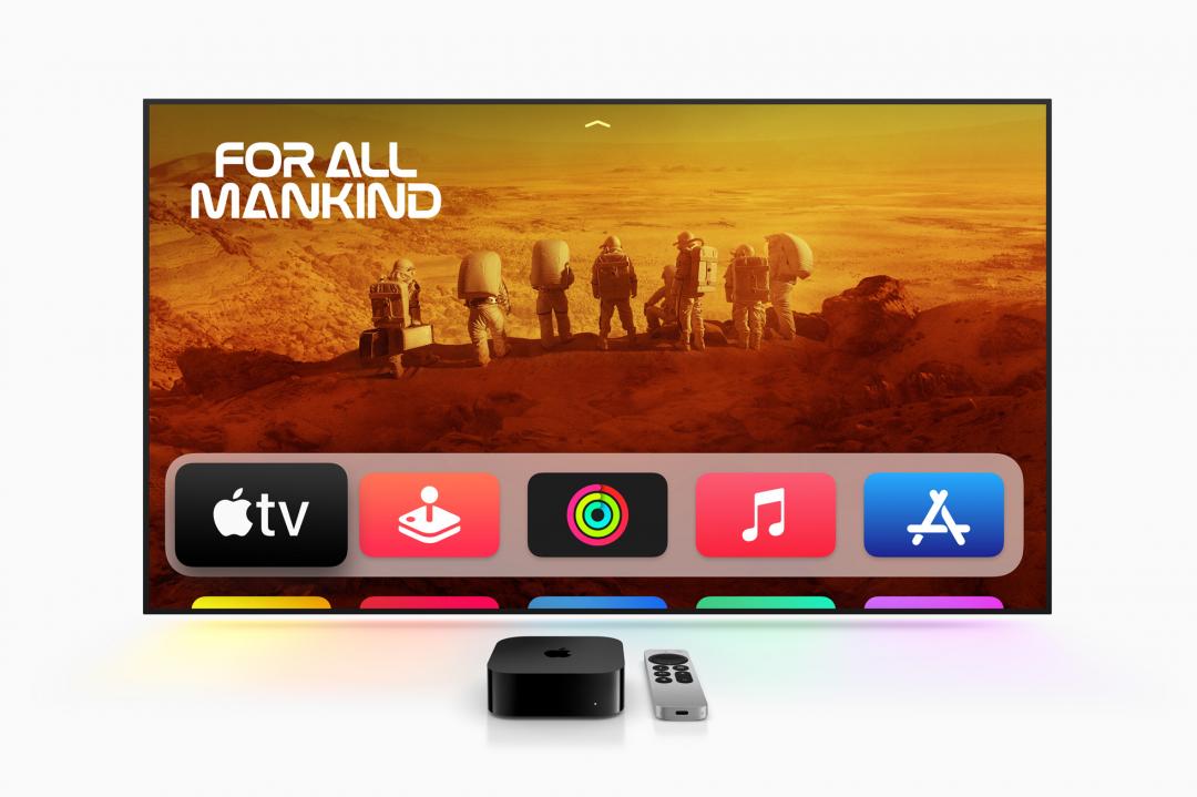蘋果新代Apple TV 4K，採A15晶片，售價4,490元起。(Apple提供)