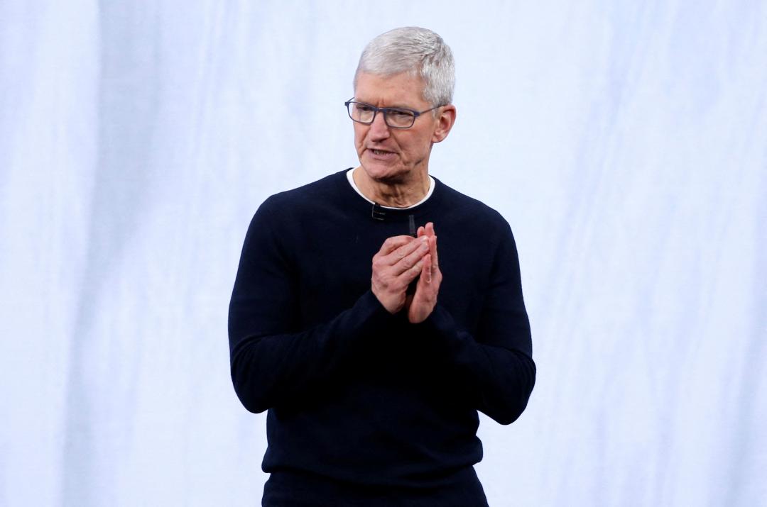 蘋果庫克表示iPhone 14 Pro系列需求強勁。(圖/美聯社)