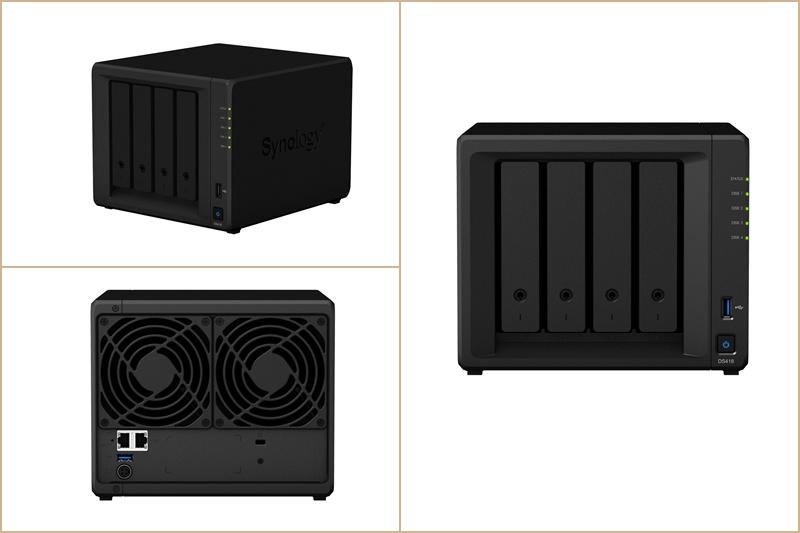 Synology DiskStation DS418擁有4顆硬碟，專為家庭及個人用戶設計。